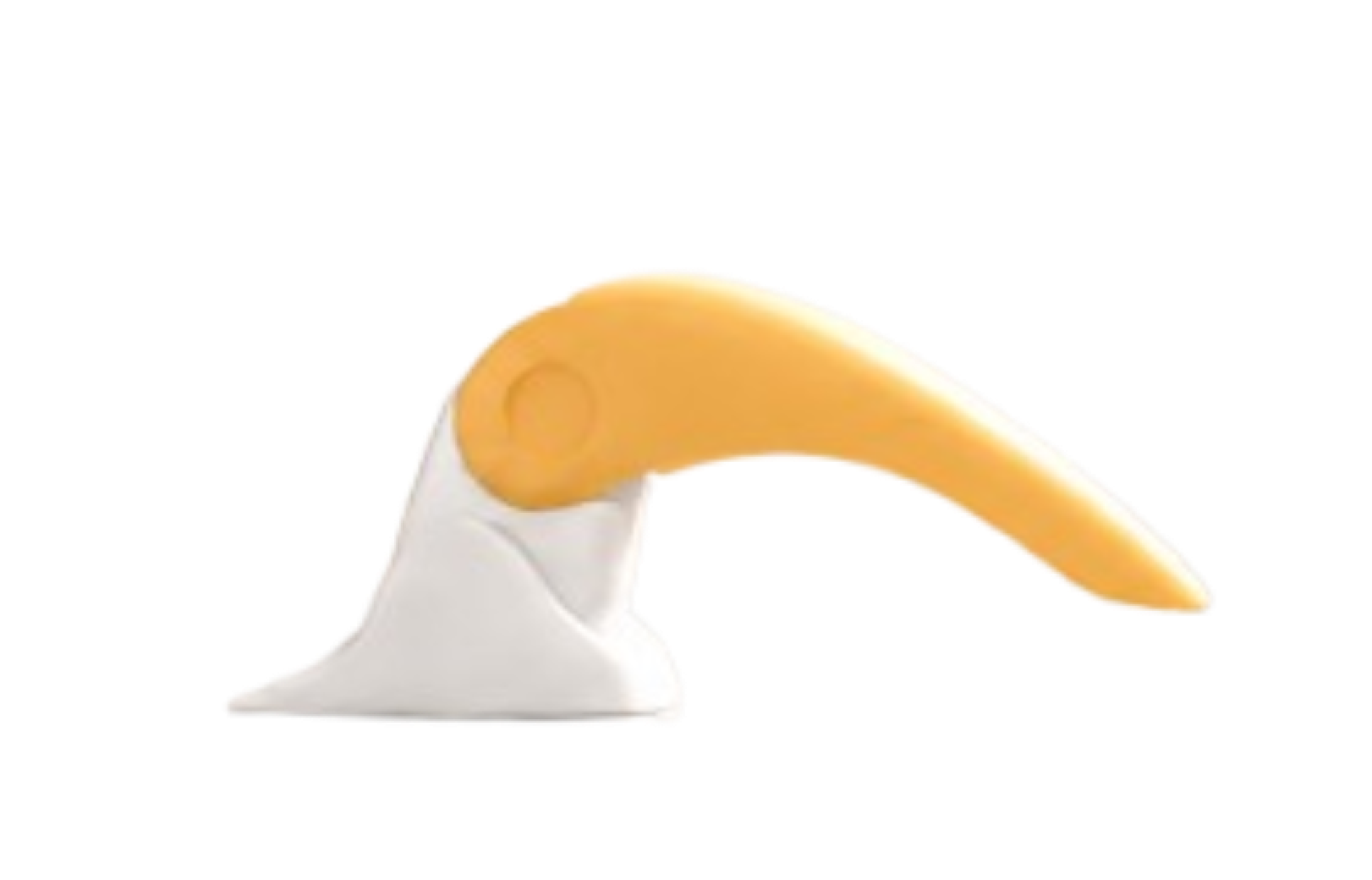 Foomie final product — blue base, flexible neck, white camera head